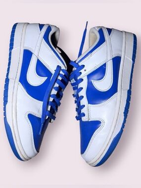 Nike Dunk Low Retro Racer Blue White Classic Sneakers DD1391-401 Mens Size 9.5